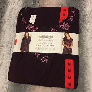 Midnight Carole Hochman 3 Piece Pajama Set